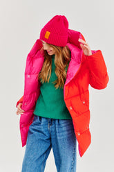 Alaska Orange Bliss double-sided winter jacket
